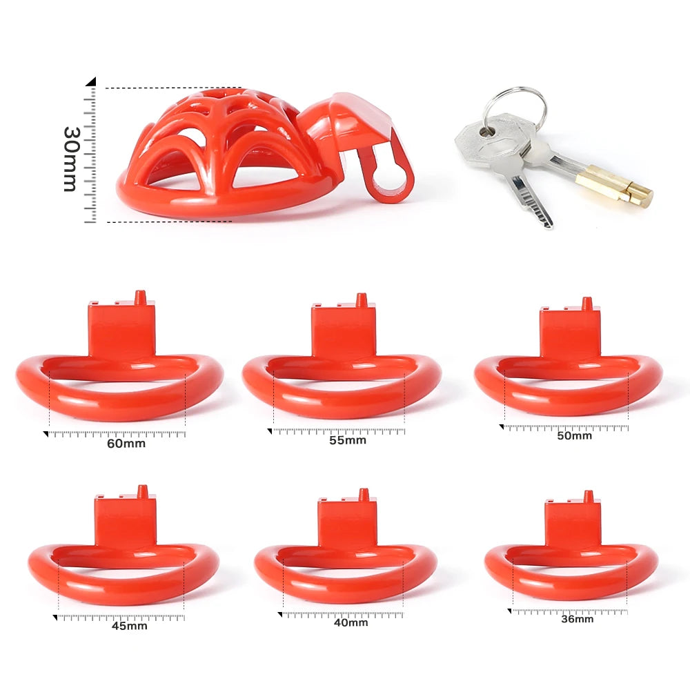 Micro Superlight 3D Printed Resin Spidernet Chastity Cage