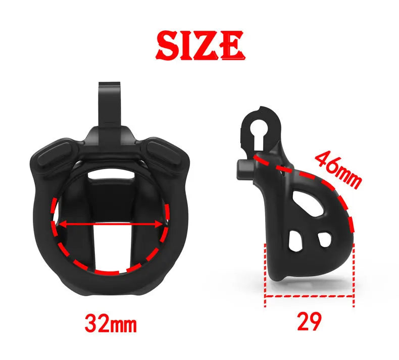 Super Mini Cobra Chastity Cage Devices For Men with 4 Size Cock Rings - KeepMeLocked