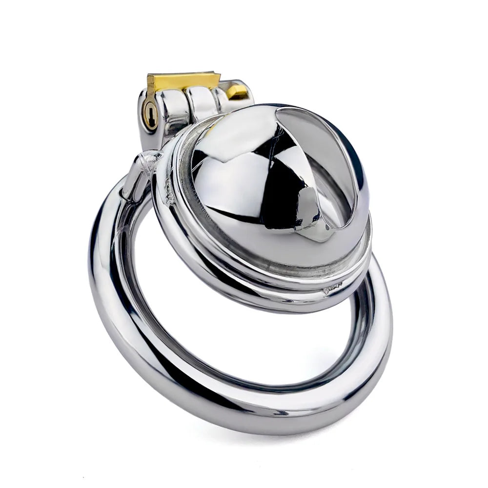 Metal Micro Chastity Cage With Urethral Hole