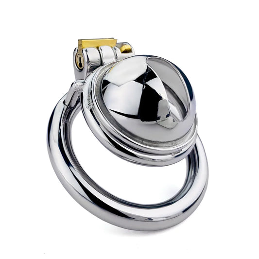 Metal Micro Chastity Cage With Urethral Hole