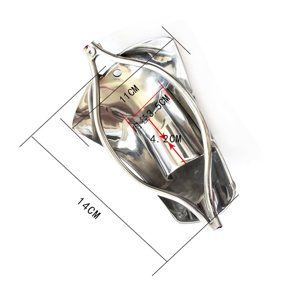 Cock Cage Chastity Belt: Stainless Steel Male Slave Panties with Thigh Cuffs, Chain Shield, and Locking Design - ChastityBondage