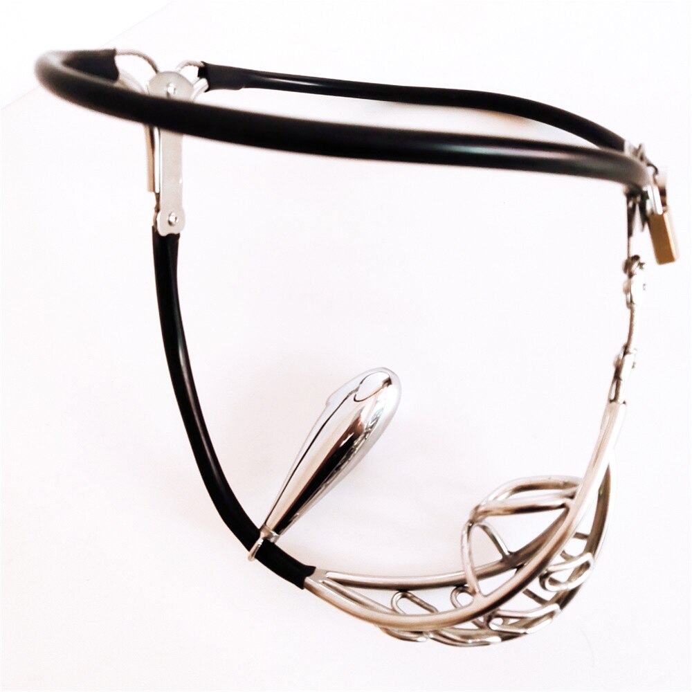 Male Chastity Belt - Invisible Stainless Steel Male Restraint with Anal Plug, and Lock. - ChastityBondage
