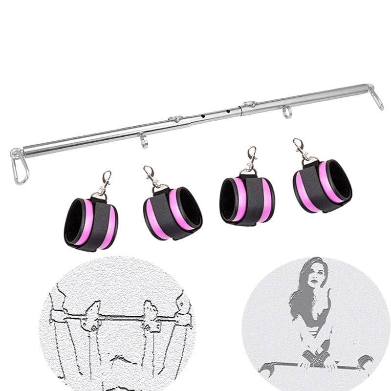 Bondage Handcuffs For Bed Restraints- Adjustable Spreader Bar BDSM Gam ChastityBondage Bondage Handcuffs For Bed Restraints- Adjustable Spreader Bar BDSM Gam ChastityBondage