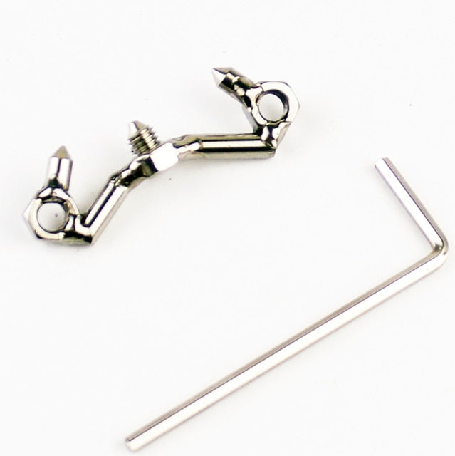 Inverted Chastity Cage with Catheter For Men - Stainless Steel Cock Cage - ChastityBondage