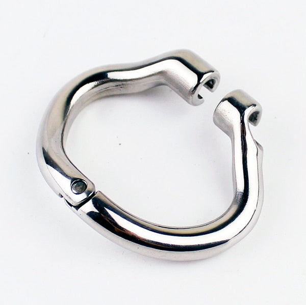 Inverted Chastity Cage with Catheter For Men - Stainless Steel Cock Cage - ChastityBondage