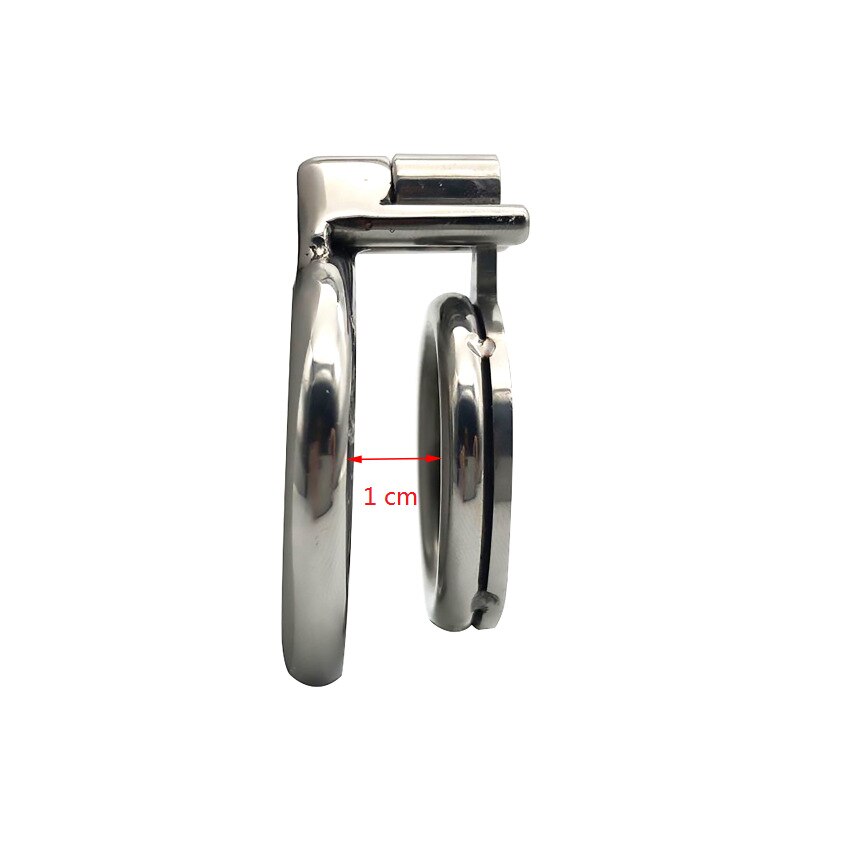 Flat Penis Cage Chastity Device for Men: Small Stainless Steel with Anti-Off Ring and Urethral Catheter - ChastityBondage