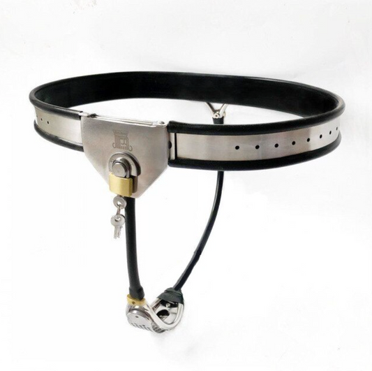 Silicone Liner Female Chastity Belt with No Hole - Black - ChastityBondage