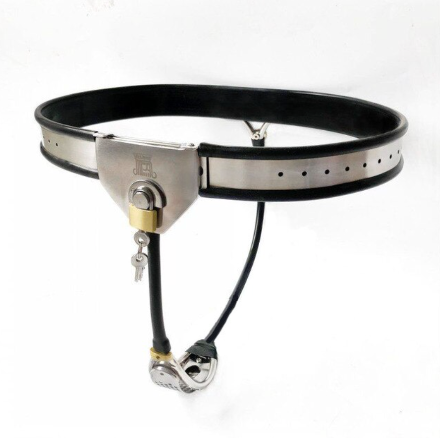 Silicone Liner Female Chastity Belt with No Hole - Pink - ChastityBondage