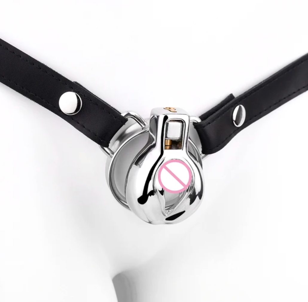 Pussy Shape Metal Chastity Cage Clitoris Cock Lock Clit Cage Chastity Belt - KeepMeLocked
