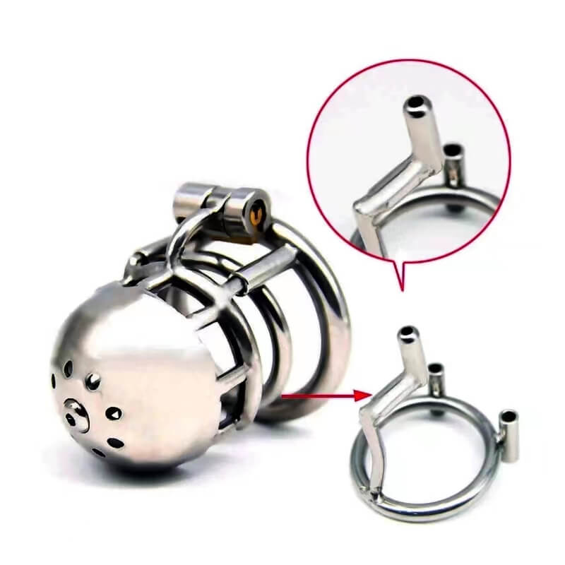 Metal Chastity Cage with Through Hole PA - Cock Cage For Men - ChastityBondage