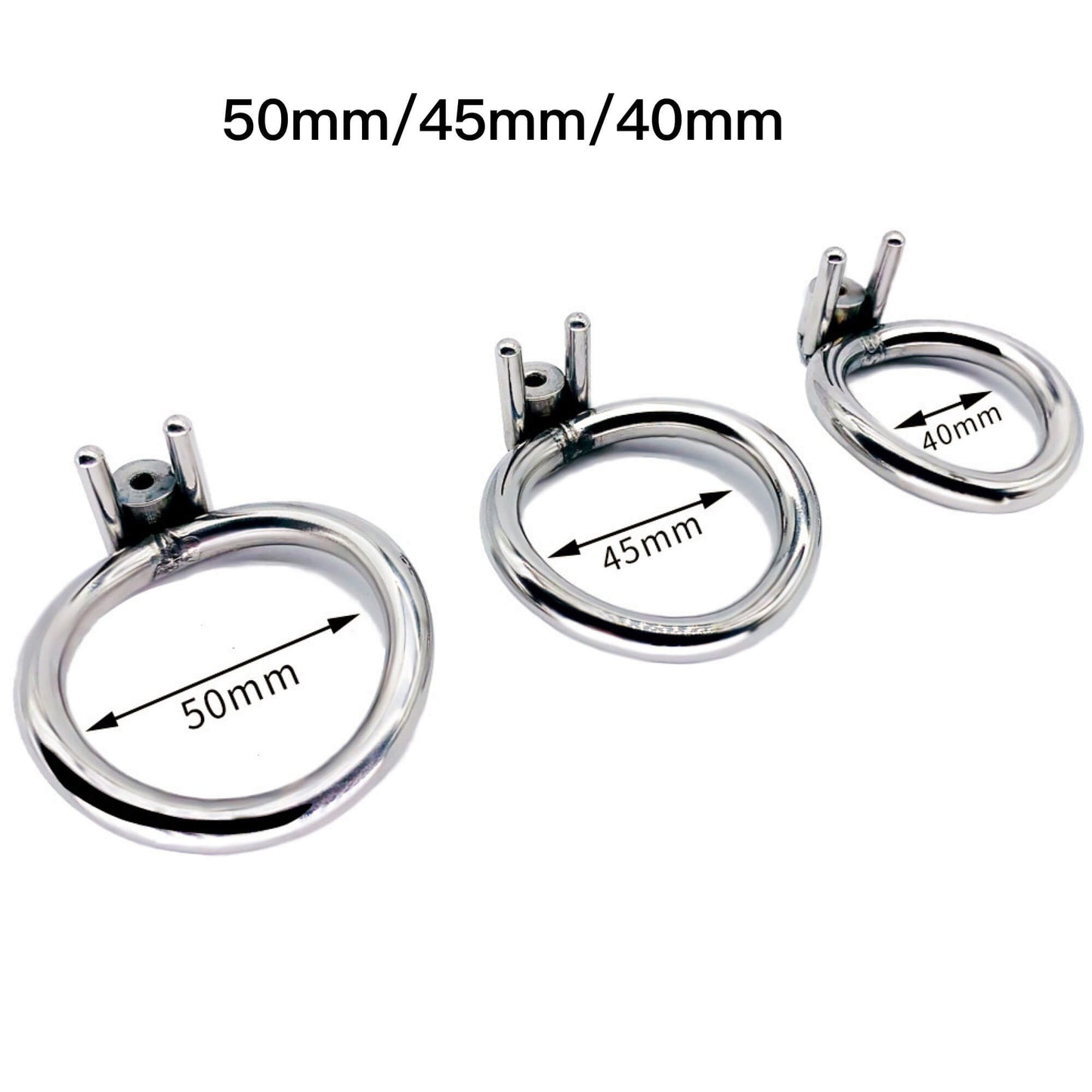 Male Stainless Steel Chastity Cage With Silicone/Metal Urethral Tube - ChastityBondage