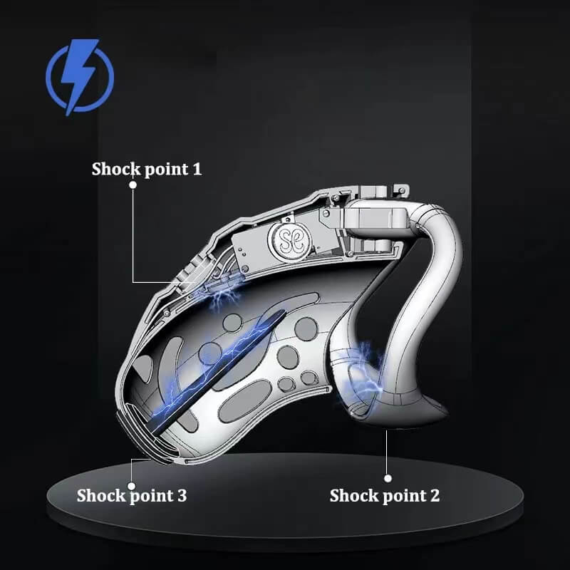 Wireless Remote Electric Shock Chastity Cage Set - ChastityBondage
