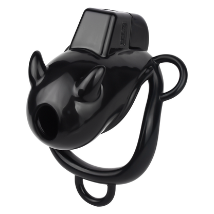 Little Devil Chastity Cage with Vaginal-Style Silicone Catheter – Black/Pink ABS Resin
