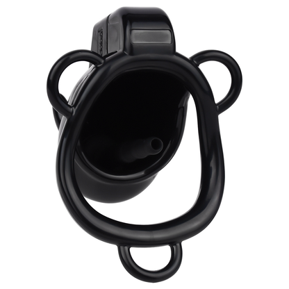 Little Devil Chastity Cage with Vaginal-Style Silicone Catheter – Black/Pink ABS Resin