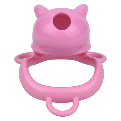 Little Devil Chastity Cage with Vaginal-Style Silicone Catheter – Black/Pink ABS Resin