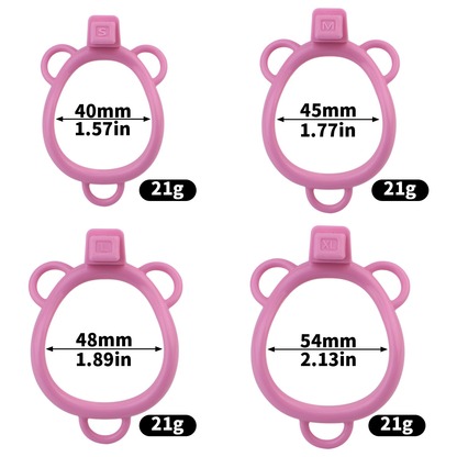 Little Devil Chastity Cage with Vaginal-Style Silicone Catheter – Black/Pink ABS Resin