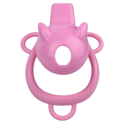 Little Devil Chastity Cage with Vaginal-Style Silicone Catheter – Black/Pink ABS Resin