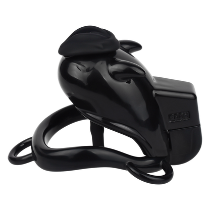 Little Devil Chastity Cage with Vaginal-Style Silicone Catheter – Black/Pink ABS Resin