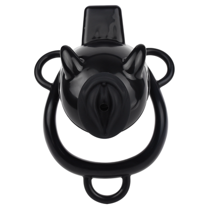 Little Devil Chastity Cage with Vaginal-Style Silicone Catheter – Black/Pink ABS Resin