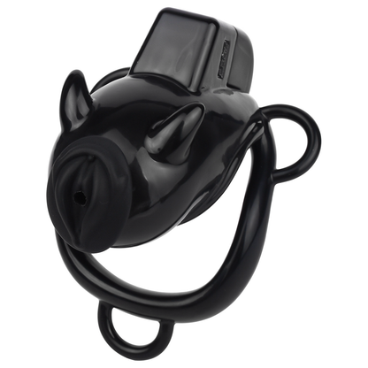 Little Devil Chastity Cage with Vaginal-Style Silicone Catheter – Black/Pink ABS Resin
