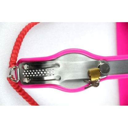 Pink Chastity Belt For Women With a Lock