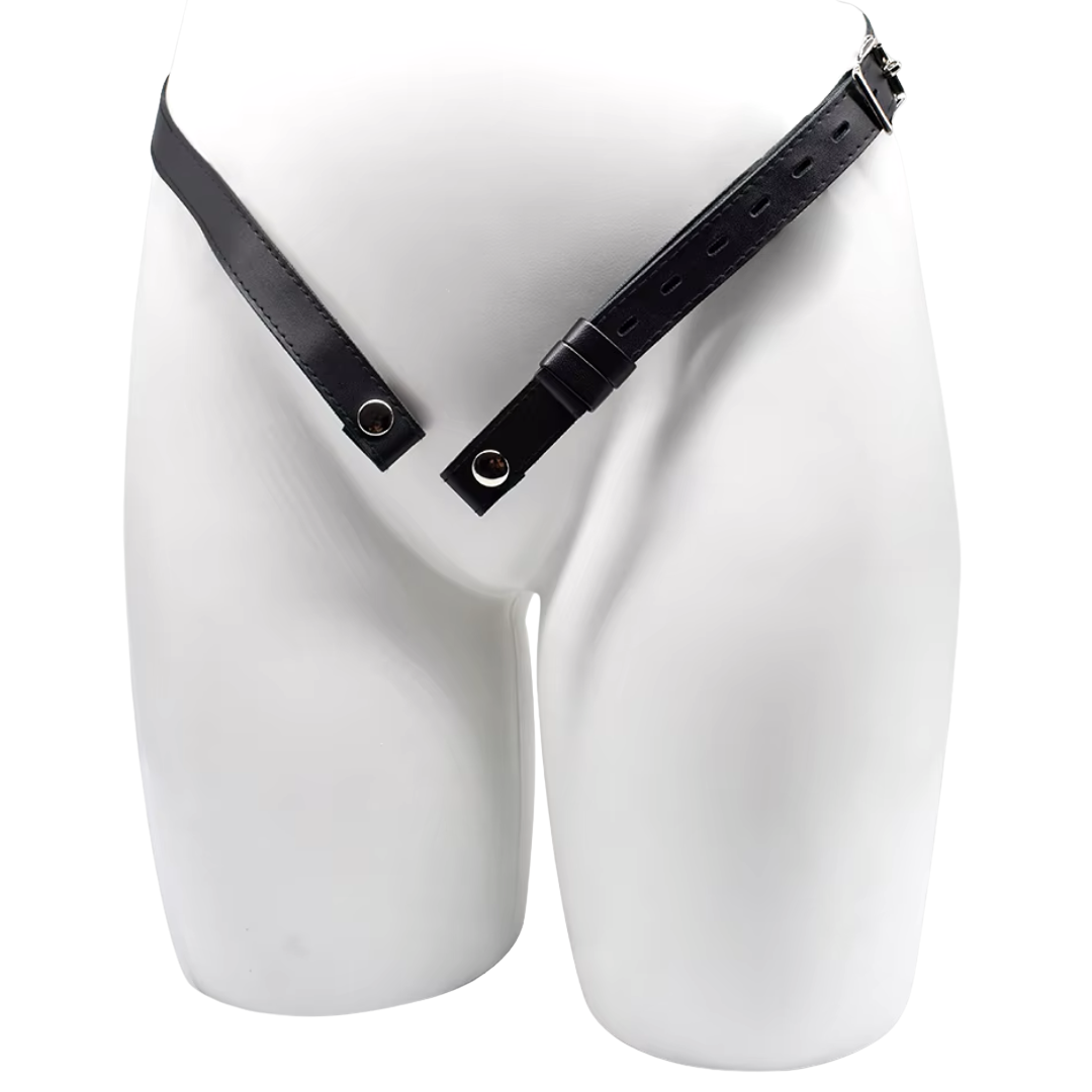 Adjustable PU Leather Belt for Chastity Cage Faux Leather Strap for Male Cockcages 