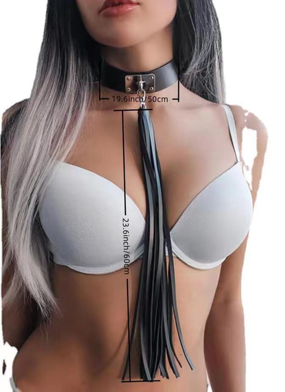 Correa de cuero PU para collar de bondage BDSM