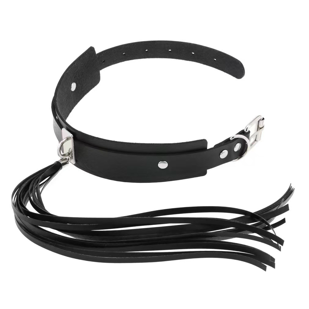 Correa de cuero PU para collar de bondage BDSM