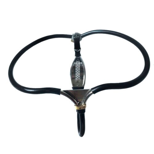 black silicone female chastity belt