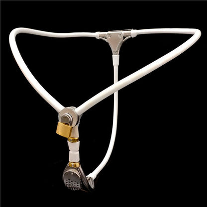 white chastity belt for women