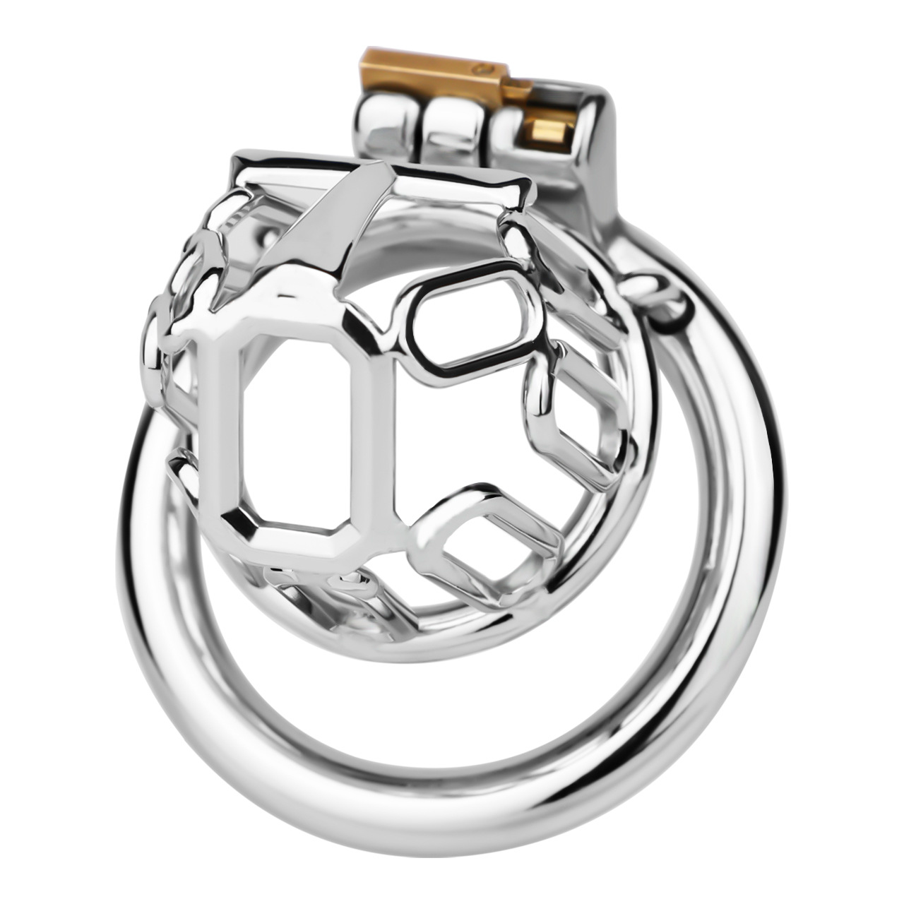 HolyLock Metal Chastity Cage for Men Male Small Cock Lock with Belt