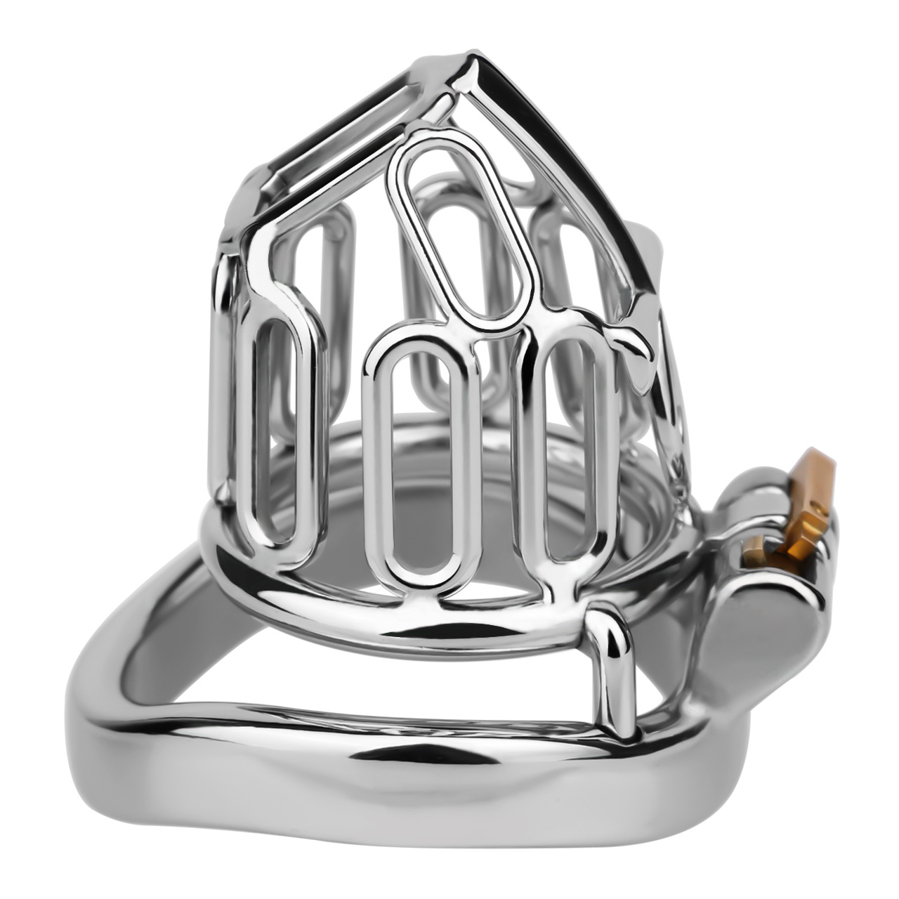 HolyLock Metal Chastity Cage for Men Male Small Cock Lock with Belt