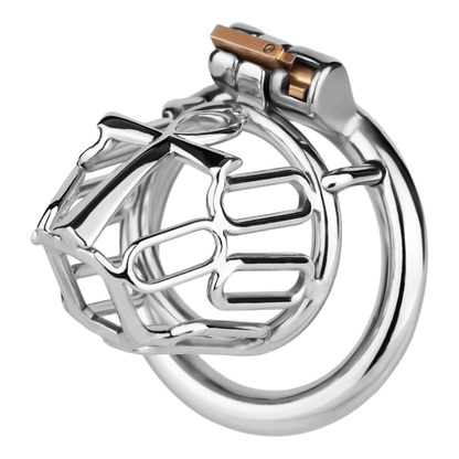 HolyLock Metal Chastity Cage for Men Male Small Cock Lock with Belt