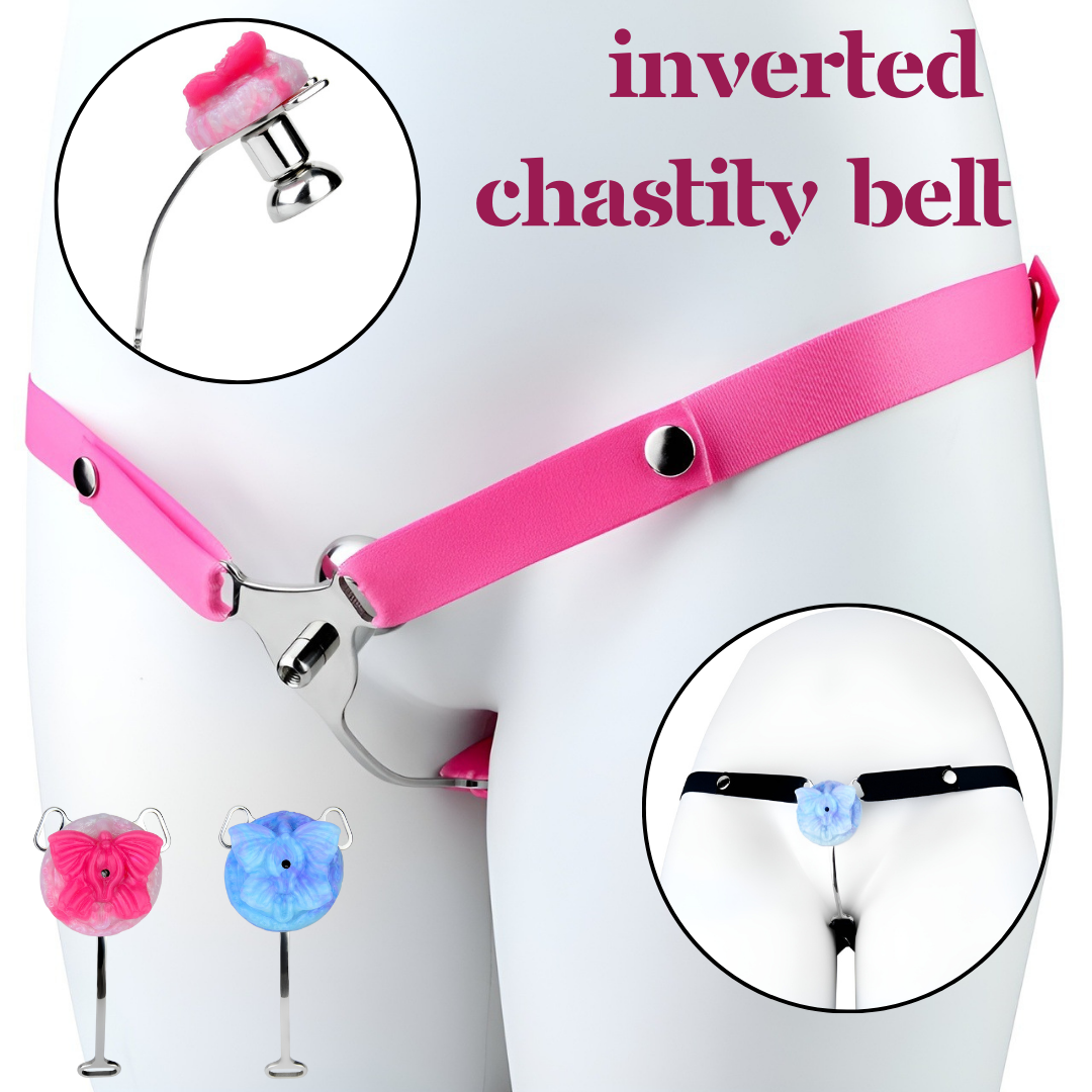 Sissy Butterfly Inverted Chastity Cage Super Discreet Negative Chastity Device