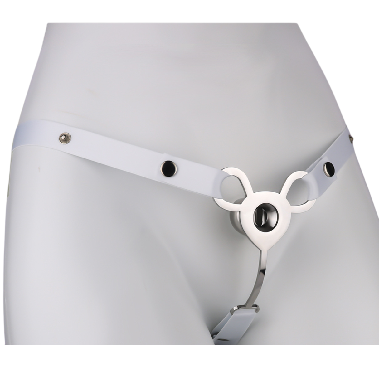 Inverted Micro Chastity Cage with Nylon Strap - Black/Pink/White ChastityBondage Inverted Micro Chastity Cage with Nylon Strap - Black/Pink/White ChastityBondage