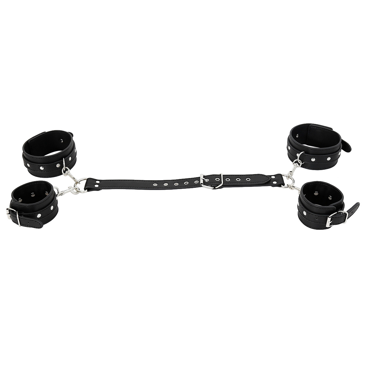 PU Leather Wrist-to-Arm BDSM Bondage Gear – Black - ChastityBondage