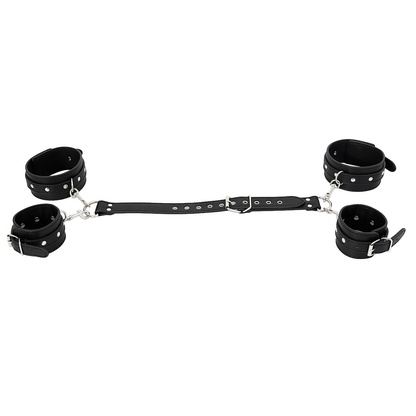 PU Leather Wrist-to-Arm BDSM Bondage Gear – Black - ChastityBondage