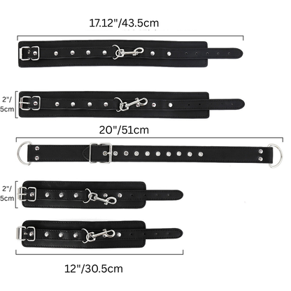 PU Leather Wrist-to-Arm BDSM Bondage Gear – Black - ChastityBondage