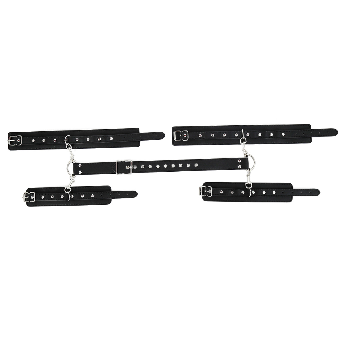 PU Leather Wrist-to-Arm BDSM Bondage Gear – Black - ChastityBondage