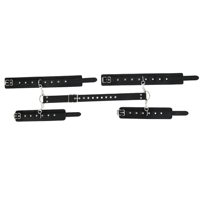 PU Leather Wrist-to-Arm BDSM Bondage Gear – Black - ChastityBondage