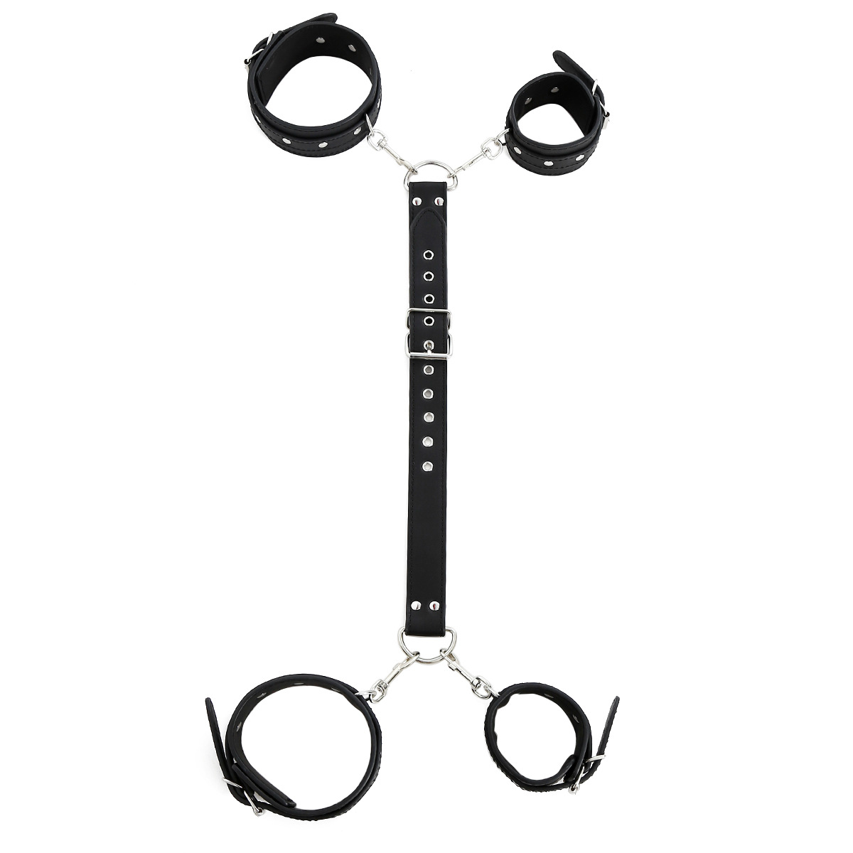 PU Leather Wrist-to-Arm BDSM Bondage Gear – Black - ChastityBondage