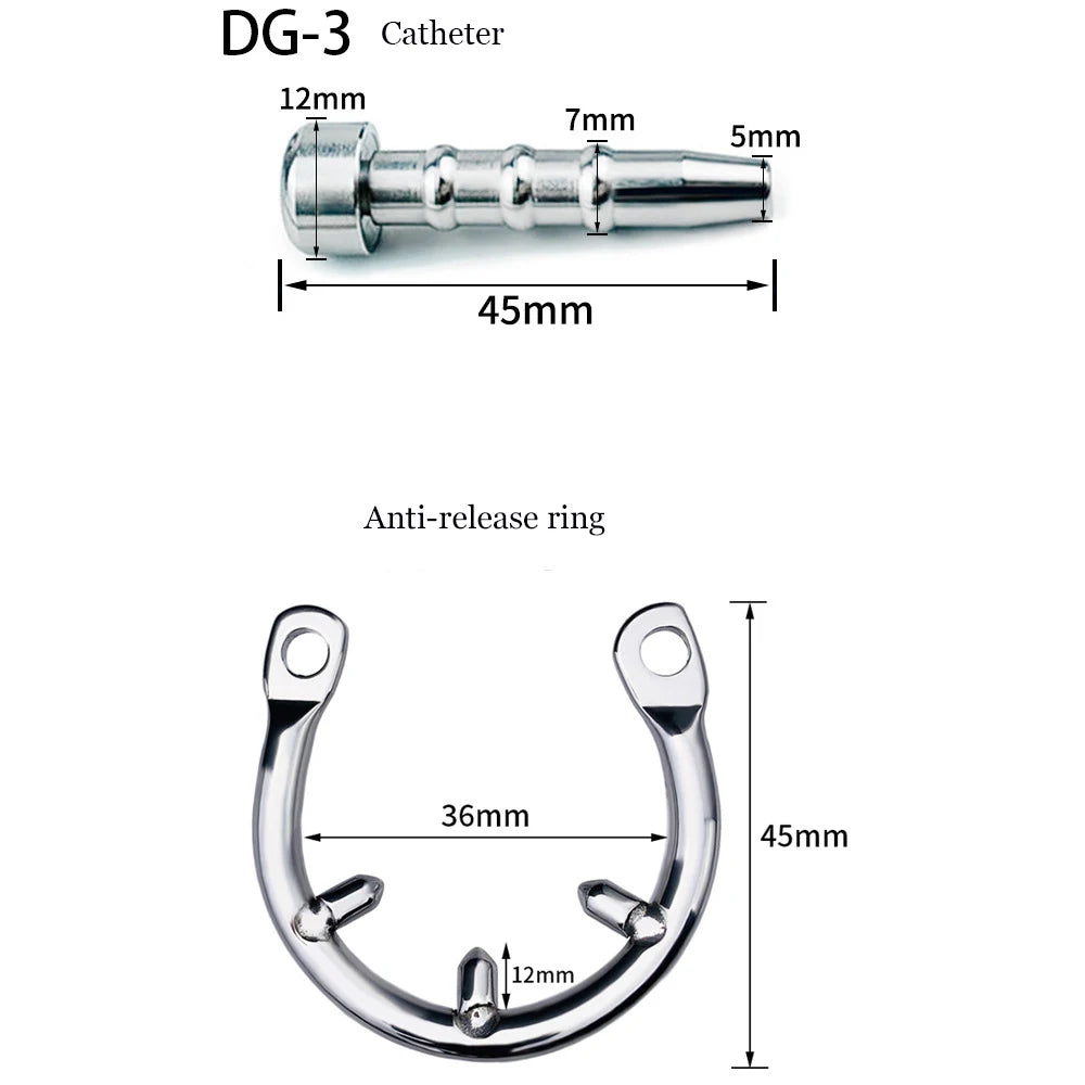 metal chastity cage with spiked ring