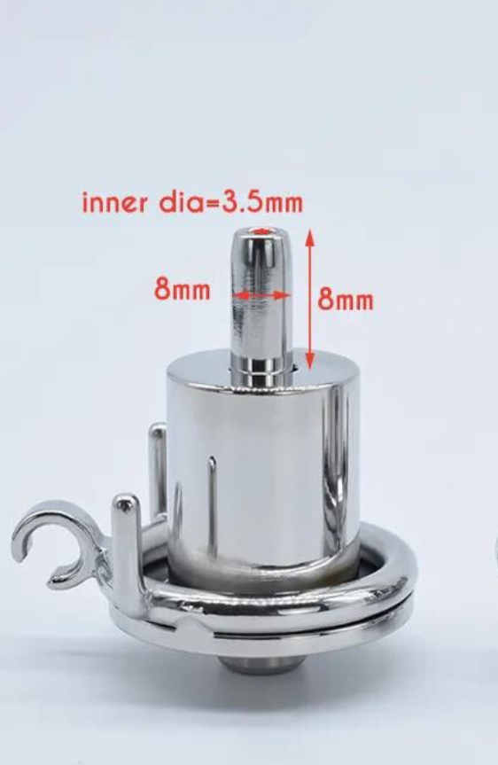 Small Inverted Chastity Cage with Removable Metal Catheter
