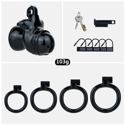Black Penis-Shaped Inverted Chastity Cage for Men