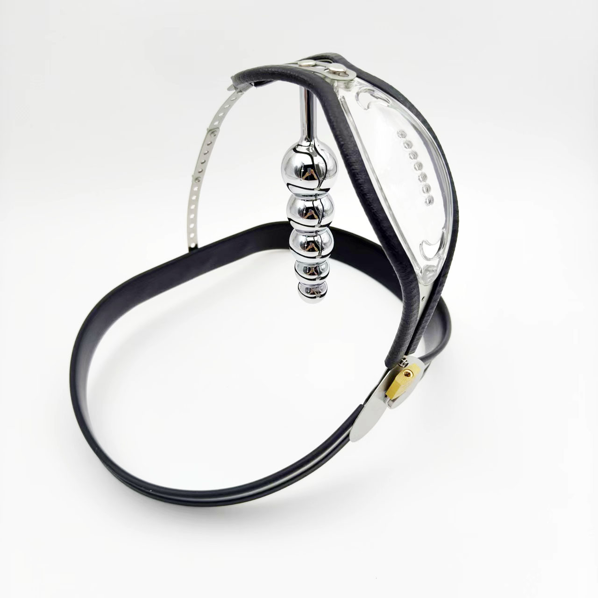 Clear See-Through Female Chastity Belt with Heart Lock Womens Vagina Lock