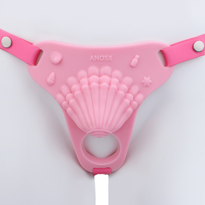 Pink Silicone Seashell Sissy Chastity Cage – Cute Cock Cover Belt