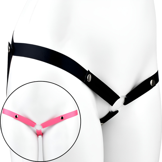 elastic-nylon-chastity-cage-strap-belt-for-cock-lock-for-men-black-pink-white-9