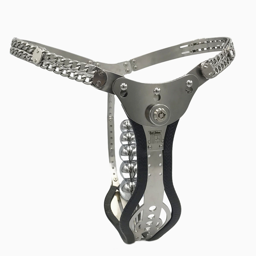 Female Chastity Belt with Removable Anal & Vaginal Plugs – Multicolor Chastity Device for Women
