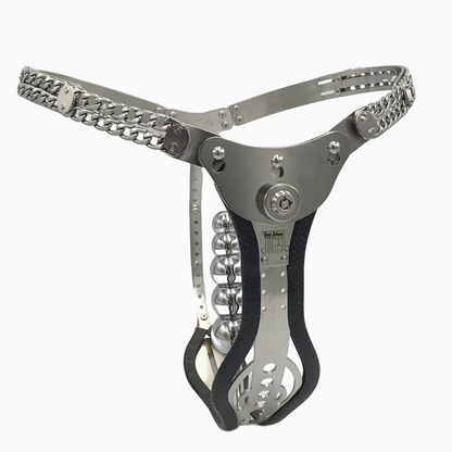 Female Chastity Belt with Removable Anal & Vaginal Plugs – Multicolor Chastity Device for Women