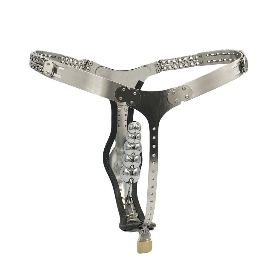 Female Chastity Belt with Removable Anal & Vaginal Plugs – Multicolor Chastity Device for Women